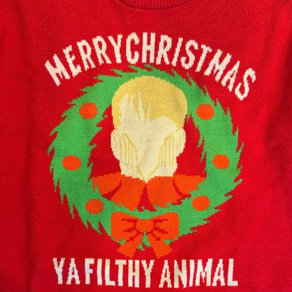 NWOT, Red Christmas Sweater Home Alone design - Picture 3 of 7